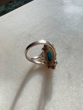 Load image into Gallery viewer, Turquoise Sterling Silver &amp; 12k Gold Ring Size 10.5
