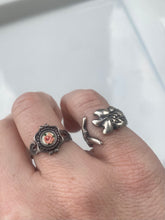 Load image into Gallery viewer, Enamel Floral Sterling Silver Ring
