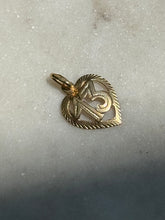 Load image into Gallery viewer, Vintage 18k Gold ‘13’ Heart Charm
