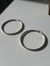 Load image into Gallery viewer, Vintage 10k Yellow Gold Large Tubular Hoop Earrings
