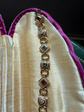 Load image into Gallery viewer, Gold Vermeil Multicolor Bracelet 7.5”
