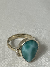 Load image into Gallery viewer, Larimar Sterling Silver Ring Size 7
