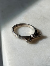 Load image into Gallery viewer, Sterling Silver CZ Bow Ring Size 5.25
