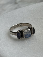 Load image into Gallery viewer, Tanzanite &amp; Moonstone Sterling Silver Ring Size 7
