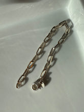 Load image into Gallery viewer, Paperclip Link Sterling Silver Bracelet 7.5”
