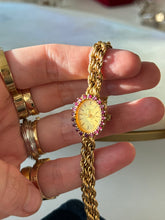 Load image into Gallery viewer, Vintage Geneve Goldtone Ruby Watch
