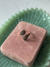 Load image into Gallery viewer, Levian 14k Rose Gold Chocolate Diamond Bypass Ring Size 9
