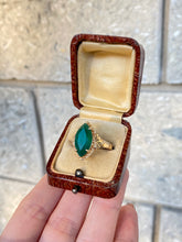 Load image into Gallery viewer, Emerald Green Gold Vermeil Statement Ring
