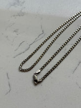 Load image into Gallery viewer, Vintage Cuban Curb Link Sterling Silver Chain 20”
