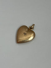 Load image into Gallery viewer, Starburst Set Diamond 14k Gold Heart Locket
