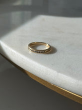 Load image into Gallery viewer, Vintage 14k Gold Natural Diamond Quarter Eternity Band Size 5
