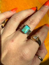 Load image into Gallery viewer, Turquoise Sterling Silver Ring Size 7
