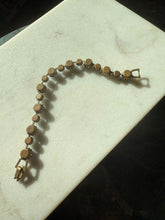 Load image into Gallery viewer, Blue Stone Gold Plated Costume Bracelet 6.5”
