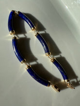 Load image into Gallery viewer, Lapis 14k Yellow Gold Bracelet 7.25”

