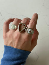 Load image into Gallery viewer, Antique Engraved Signet Sterling Ring Size 6.75
