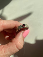 Load image into Gallery viewer, Cabochon Garnet Sterling Silver Ring
