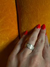 Load image into Gallery viewer, Greek Key Solid Sterling Silver Ring Size 7

