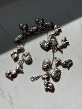 Load image into Gallery viewer, Vintage Sterling Silver Cats &amp; Dogs Charm Bracelet 7.5”
