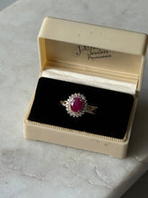 Load image into Gallery viewer, Designer Iliana 18k Gold Diamond &amp; Ruby Ring Size 8
