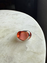 Load image into Gallery viewer, Chunky Red Heart Sterling Silver Resin Ring
