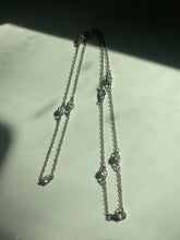 Load image into Gallery viewer, Station Chain CZ Sterling Silver Necklace
