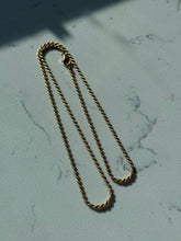 Load image into Gallery viewer, Italian Gold Vermeil Rope Chain 20”
