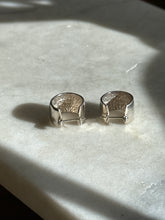 Load image into Gallery viewer, Vintage Wide Sterling Silver Earrings

