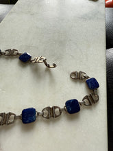 Load image into Gallery viewer, Vintage Lapis 950 Silver Chain 18.5”

