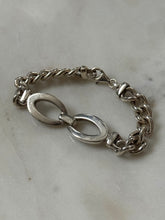 Load image into Gallery viewer, Vintage Sterling Silver Chunky Curb Link Bracelet 7.5”
