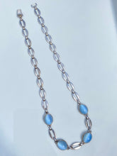 Load image into Gallery viewer, Blue Gemstone Vintage Sterling Silver Necklace
