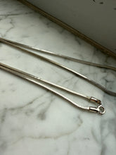 Load image into Gallery viewer, Squared Snake Link Sterling Silver Chain 21.5”
