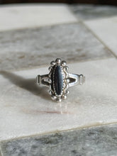 Load image into Gallery viewer, Vintage Hematite Sterling Silver Ring Size 6.25
