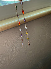 Load image into Gallery viewer, Italian 14k Yellow Gold Multicolor Station Bracelet 7.75”
