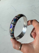 Load image into Gallery viewer, Chunky Enamel Sterling Bangle 8”
