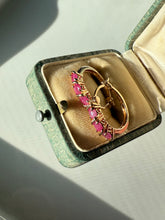 Load image into Gallery viewer, Ruby Gold Vermeil Hoop Earrings
