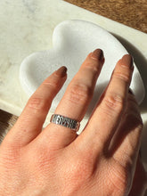 Load image into Gallery viewer, Heather Spellout Sterling Silver Ring Size 5.5
