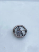 Load image into Gallery viewer, Antique Pixie Enamel Silver Brooch
