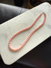 Load image into Gallery viewer, Angel’s Skin Coral Sterling Silver Necklace 18”
