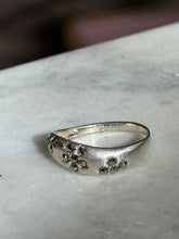 Load image into Gallery viewer, Marcasite Flower Sterling Silver Ring Size 9.25
