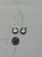Load image into Gallery viewer, Sterling Silver Mini Tubular Hoops
