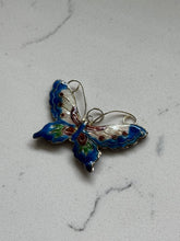 Load image into Gallery viewer, Vintage Enamel Butterfly Large Pendant
