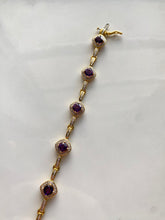 Load image into Gallery viewer, Amethyst Gold Vermeil .925 Bracelet
