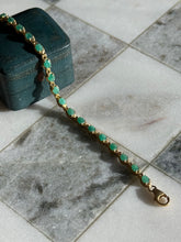 Load image into Gallery viewer, Natural Emerald Gold Vermeil Tennis Bracelet
