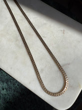 Load image into Gallery viewer, Italian Reversible Gold Vermeil Herringbone Chain 20”
