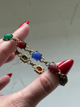 Load image into Gallery viewer, Vintage 1/20 12k Gold Fill Scarab Beetle Bracelet 6.75”
