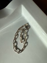 Load image into Gallery viewer, Paperclip Link Sterling Silver Bracelet 7.5”
