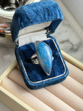 Load image into Gallery viewer, Blue Apatite Sterling Silver Ring Size 6.5
