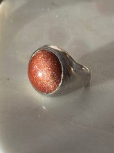 Load image into Gallery viewer, Vintage Sunstone Sterling Silver Ring Size 7.5
