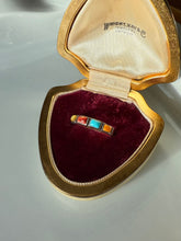 Load image into Gallery viewer, Multistone Inlay Sterling Silver Ring Size 7.25
