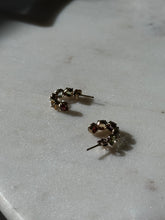 Load image into Gallery viewer, Mini Gold Vermeil Multistone Half Hoops

